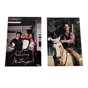Anthony De‎ Longis Signed Autographed 8x10 Photo Lot of 2 Stuntman Highlander